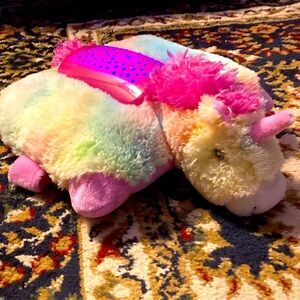 Unicorn light projector plush